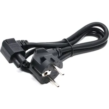 Napájecí kabel C-TECH Kabel síťový&nbsp; 1,8m VDE 220/230V napájecí notebook 3 pin Schuko, lomený