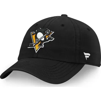 Kšiltovka Pánská Kšiltovka Pittsburgh Penguins NHL Core Black Curved Unstructured Strapback Cap Fanatics