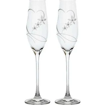 Sklenice Celebration crystals Wedding set 210 ml 2 ks champagne