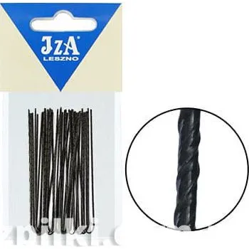 Vlásenky do vlasů vroubkované, barva černá 7 cm, 20 ks