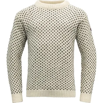 Pánský svetr Devold vlněný svetr Nordsjo Wool Sweater Barva: OFFWHITE, Velikost: XS