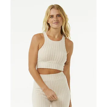 Dámská móda Tílko Rip Curl COSY CROP Oatmeal Marle velikost XS