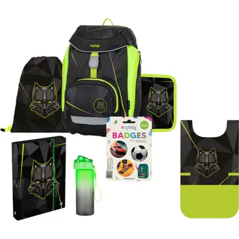 Set školních potřeb oxybag Školní batoh pro prvňáčka v setu - Set 7dílný OXY Sherpy Wolf