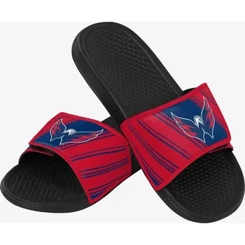 Pánské pantofle FOCO Pánské pantofle Washington Capitals NHL Legacy Velcro Sport Slide Slipper Velikost: XL = 46-48 EU
