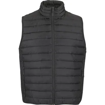Sol's Pánská zateplená prošívaná vesta Bodywarmer Stream se stojáčkem Barva: šedá uhlová, Velikost: M L04020