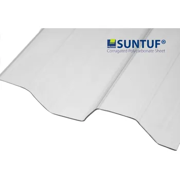 Průsvitná krytina Palram Trapézová polykarbonátová deska 76/18 čirá hladká Suntuf 1040 x 3000 mm