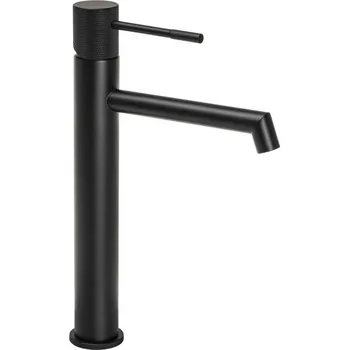 Vodovodní baterie Erga Meri, vysoká umyvadlová baterie h-315, černá matná, ERG-YKA-BU.MERI-36-BLK