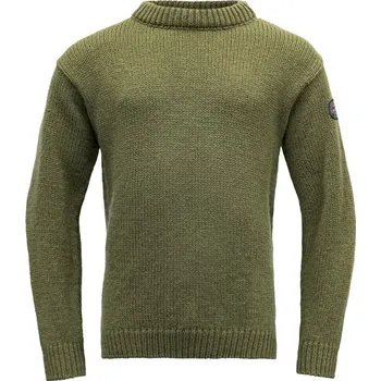 Pánský svetr Devold vlněný svetr Nansen Wool Sweater Barva: olive, Velikost: XS