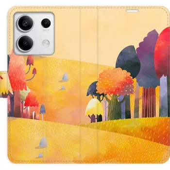 Pouzdro na mobilní telefon Flip pouzdro iSaprio - Xiaomi Redmi Note 13 5G - Autumn Forest - kapsičky na karty (Knížkový flip kryt, obal, pouzdro iSaprio na mobil Xiaomi Redmi Note 13 5G - Autumn Forest - 360° ochrana telefonu, přihrádka na karty a hotovost, funkce stojánku, pevná T