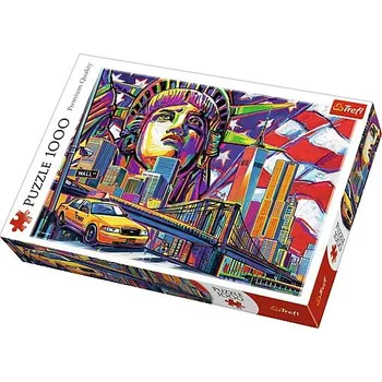 Puzzle Trefl Puzzle 10523 New York barevná koláž 1000 dílků