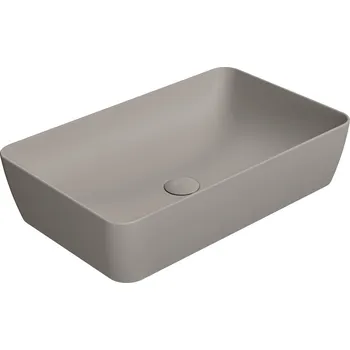 Umyvadlo GSI NUBES keramické umyvadlo na desku 60x38cm, tortora mat, 903605