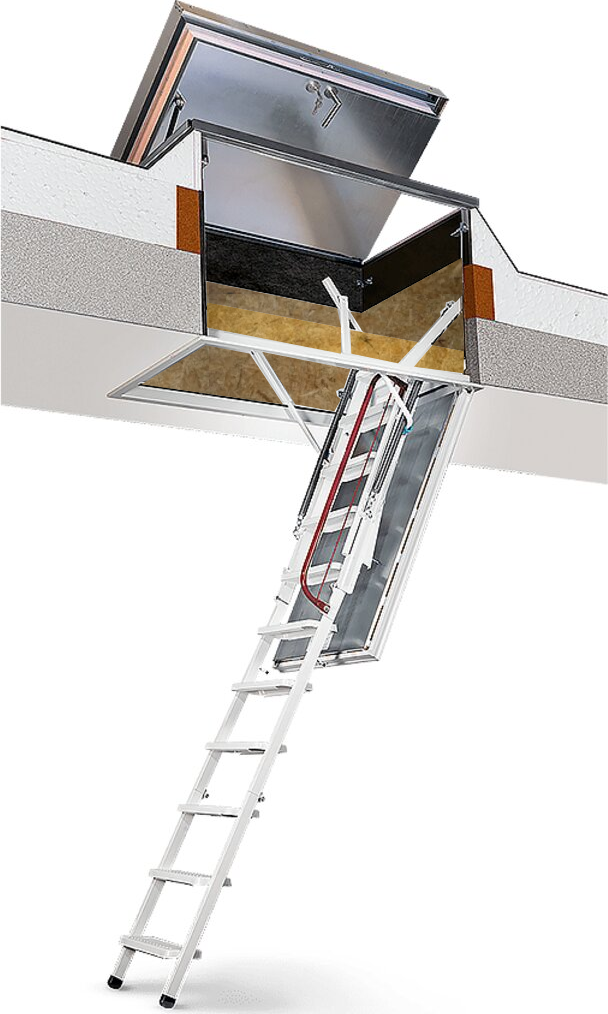 Wippro Střešní výlez FDA - ISOTEC Velikost otvoru: 120 x 60 cm, Tloušťka stropní konstrukce: 43 - 53 cm, Světlá výška místnosti: 265 - 275 cm