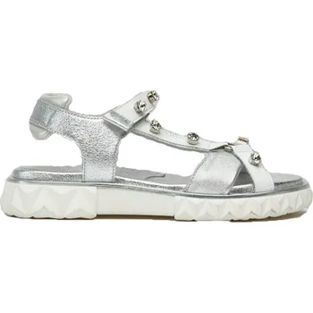 Dámské žabky Dámské boty Nis 2129610/2 Sandalo/Castoni Silver-White