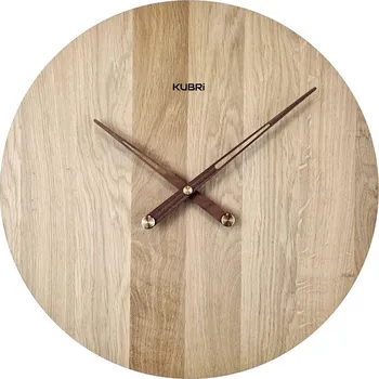 Hodiny KUBRi 0084 - Dubové hodiny české výroby s dřevěnými ručkami