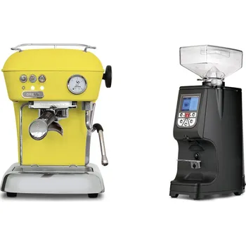 Kávovar Ascaso Dream ONE, Sun Yellow + Eureka Atom 60, black