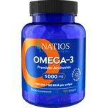NATIOS Omega-3 Premium Anchovies, 1000 mg, (zdraví srdce a mozku) 100 softgel kapslí