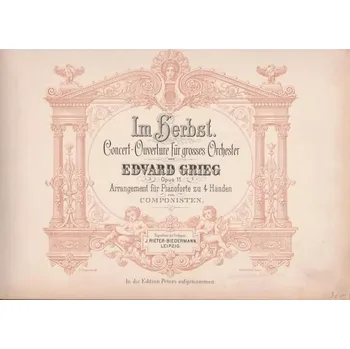 Edvard Grieg - Koncertní předehry op. 11 pro čtyři ruce