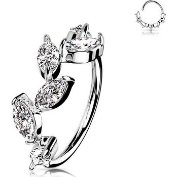 Piercing Piercing do nosu/ucha kruh s čirými zirkony