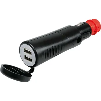 Zapalovač - zástrčka 2 x USB kloub 2500 mA 12-24V GERMANY