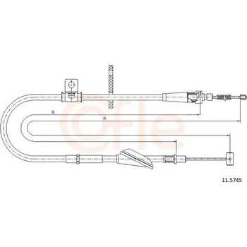 Auto-moto Tažné lanko, parkovací brzda COFLE 11.5745