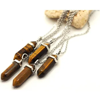 Náhrdelník Náhrdelník - tygří oko - kyvadlo, hranol