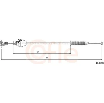 Lanko parkovací brzdy Lanko plynu COFLE 11.0225