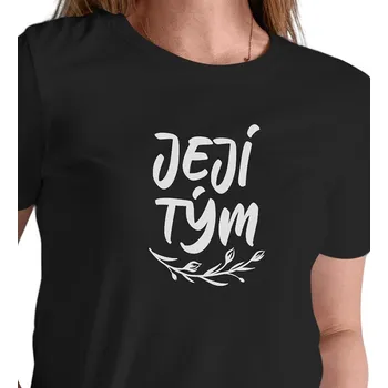 Dámské tričko, černé - Její tým S