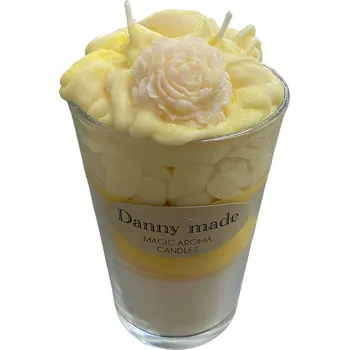 DANNY MADE Svíčka květ žlutá