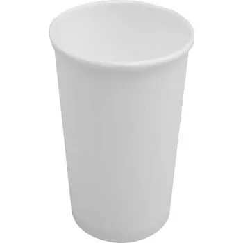 Jednorázové nádobí Kelímek papírový 400 ml, bílý, 50 ks