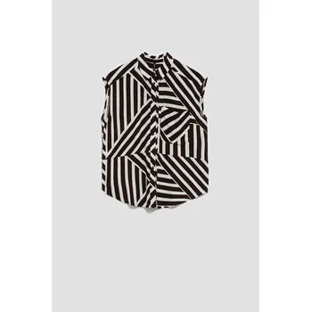 Dámská košile DÁMSKÁ KOŠILE L-KO-4042 BÍLÁ Moodo černá | šedá 2252364