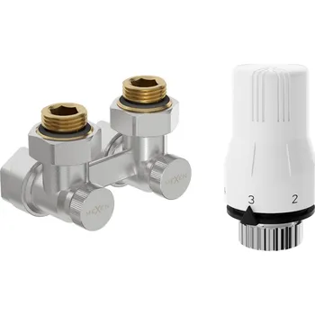 Ventil Mexen G02 sada termostatická dvoutrubková DN50, úhlová 1/2&amp;quot,x16, nikl W911-016-928-01
