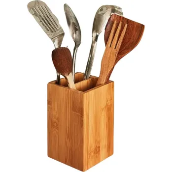 ADEO Stojánek na nože a vařečky s 2 přihrádkami DELI