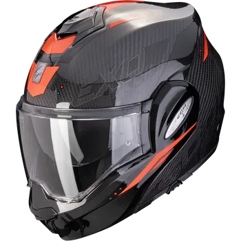 Helma na motorku Scorpion exo-tech evo carbon rover černo/červená l