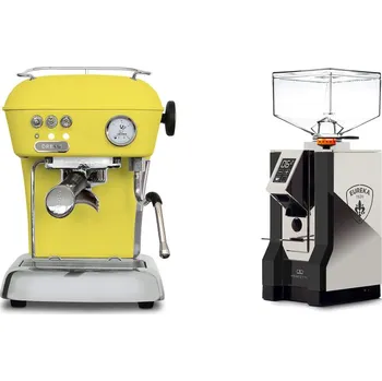 Kávovar Ascaso Dream ONE, Sun Yellow + Eureka Mignon Perfetto, NX black