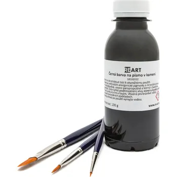 Speciální výtvarná barva RE-ART Černá barva na písmo v kameni