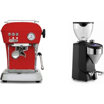 Kávovar Ascaso Dream ONE, Love Red + Rocket Espresso FAUSTO 2.1, black