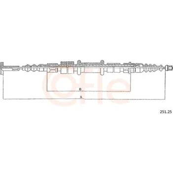 Lanko parkovací brzdy Tažné lanko, parkovací brzda COFLE 251.25