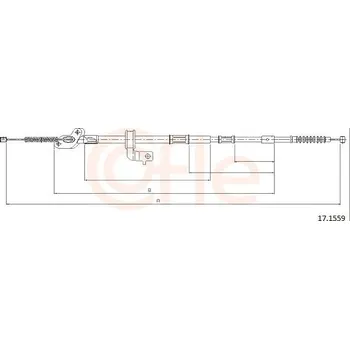 Lanko parkovací brzdy Tažné lanko, parkovací brzda COFLE 17.1559