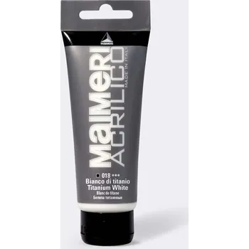 Vodová barva Akrylová barva Maimeri Acrilico 200 ml - bílá titanová 018