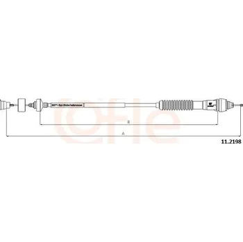 Spojkové lanko Tažné lanko, ovládání spojky COFLE 11.2198