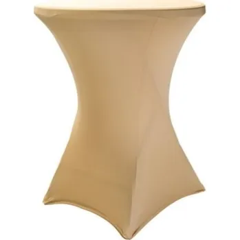 Napínací potah Elastický ubrus PRO na koktejlový stůl 70-80 cm (300 g/m2) Barva: šampaň