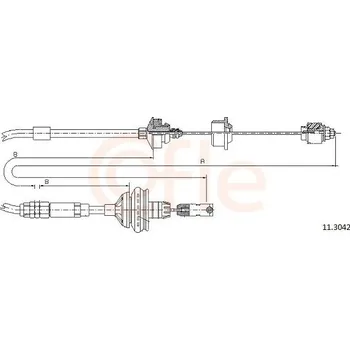 Auto-moto Tažné lanko, ovládání spojky COFLE 11.3042