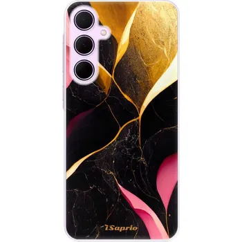 Pouzdro na mobilní telefon Odolné silikonové pouzdro iSaprio - Gold Pink Marble - Samsung Galaxy A35 5G