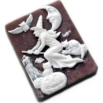 Silikonová forma - mýdlo Čarodějnice 2 - 65 x 85 x 30 mm