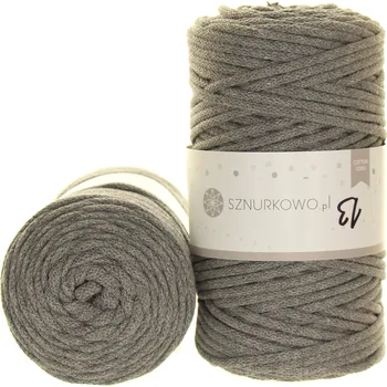Příze Sznurkowo Bavlněná šňůra 3mm šedá
