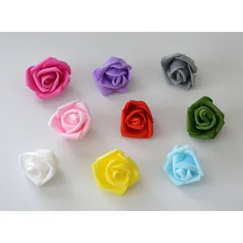 umělá květina Pěnová růžička malá 1 ks FIALOVÁ