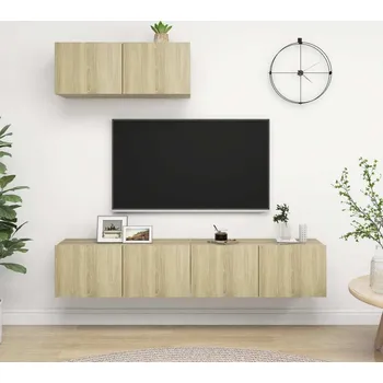 Obývací stěna vidaXL TV skříňky 3 ks dřevotříska [3079541] Barva: dub sonoma