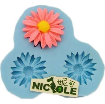 Silikonová forma - ozdoby kopretinky 3 ks prům. 25 mm