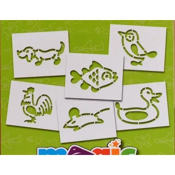 Sada 6 ks šablon - Zvířátka