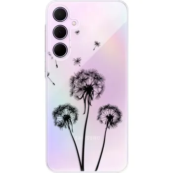 Pouzdro na mobilní telefon Odolné silikonové pouzdro iSaprio - Three Dandelions - black - Samsung Galaxy A55 5G